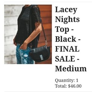 Vici black lace top